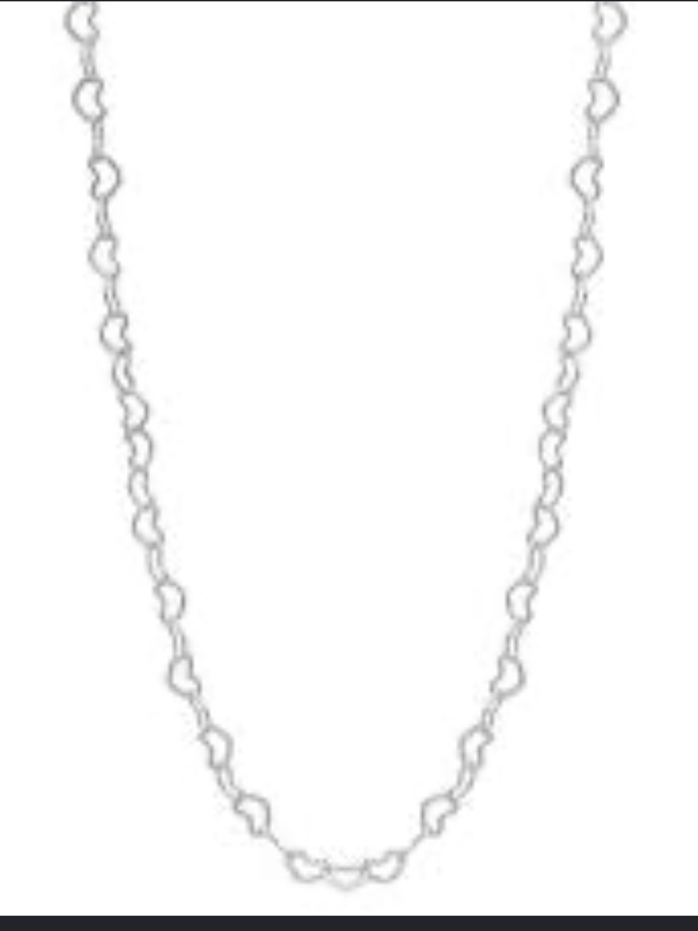 Origami Owl Silver Heart Link Necklace